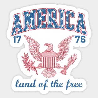 America 1776 - land of the free Sticker